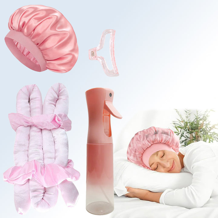 Satin Schlafmütze Set