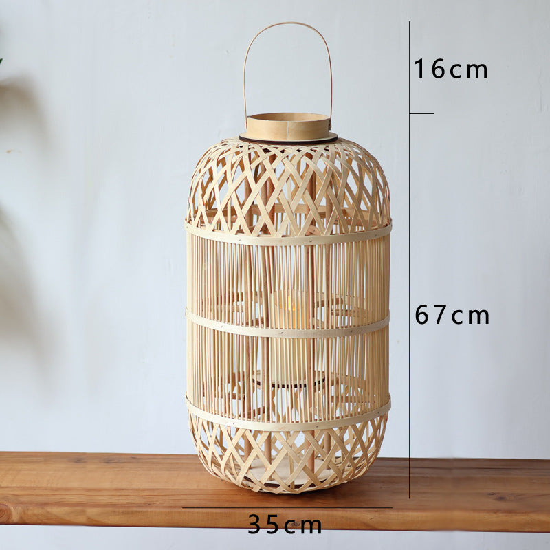 Stilvolle Rattan Laterne Karnz