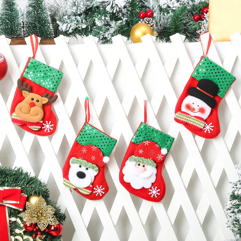 Weihnachtsstrumpf mit Rentiermotiv Karnz