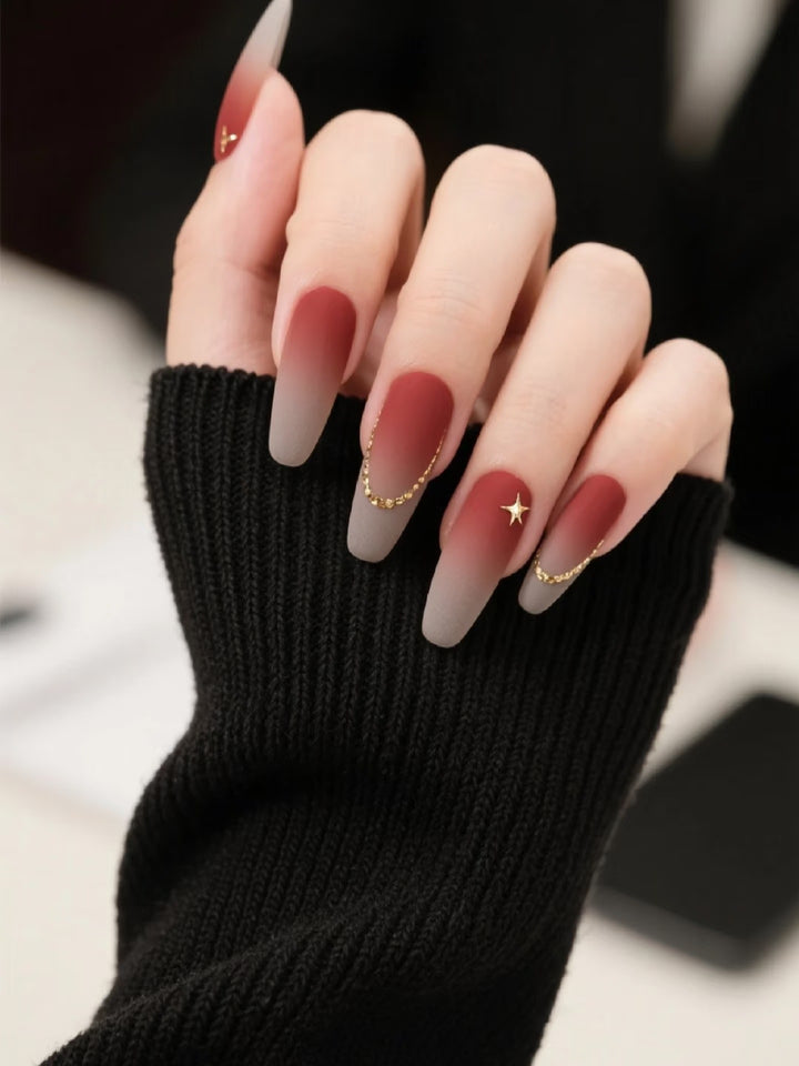 Ombre Dekorative Druck-Nagel-Set