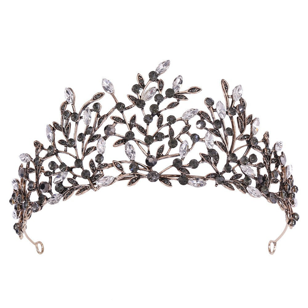 Damen Elegante Haarreif mit floralen Verzierungen und Strasssteinen Karnz