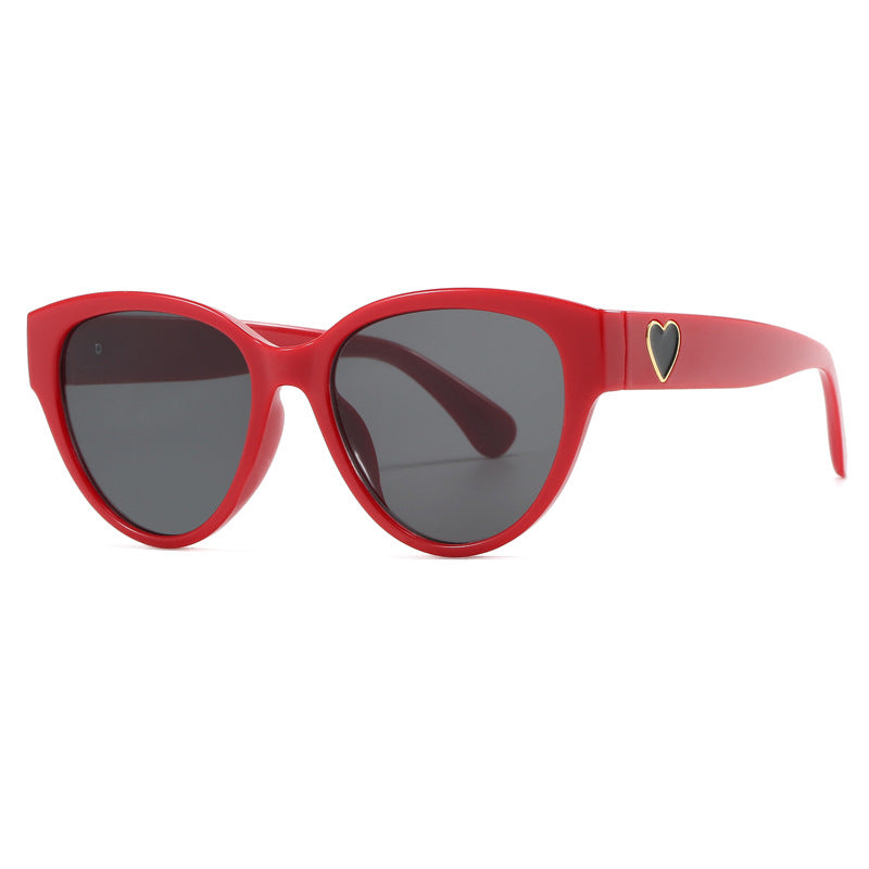 Damen Cat-Eye Sonnenbrille mit luxuriösem Leopardenmuster und charmanten Details Karnz