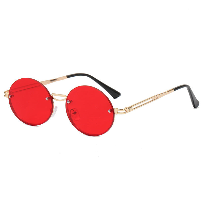Damen runde Sonnenbrille mit feinem Metallrahmen Karnz