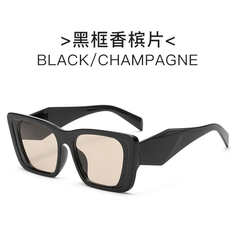 Damen geometrische Oversized-Sonnenbrille Karnz