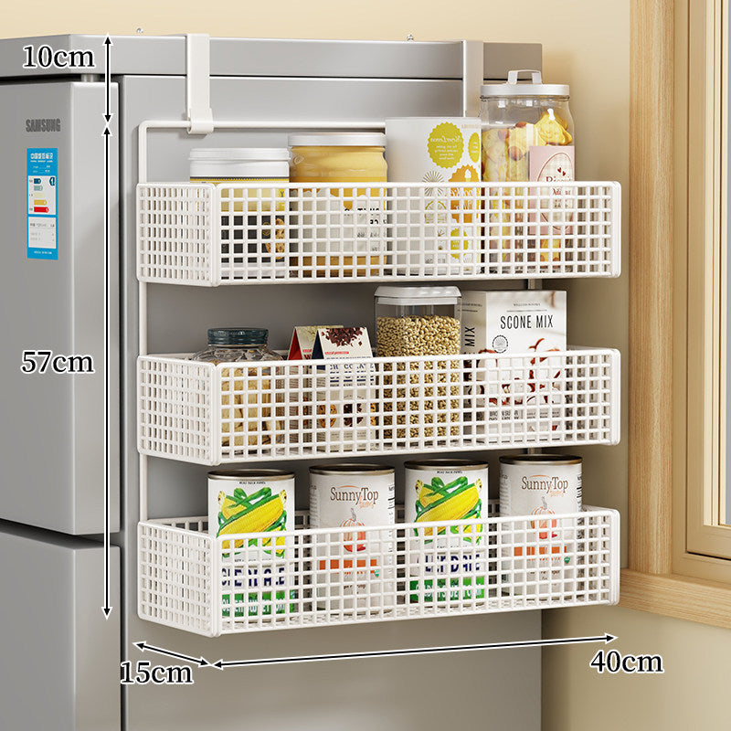 Über-Kühlschrank Doppel-Schicht Magnetische Drahtgeflecht Vorratsorganizer