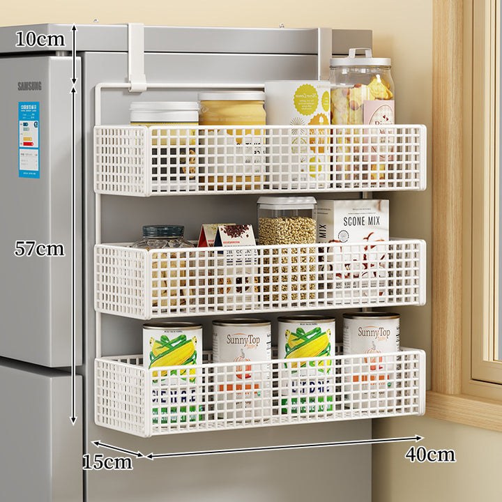 Über-Kühlschrank Doppel-Schicht Magnetische Drahtgeflecht Vorratsorganizer