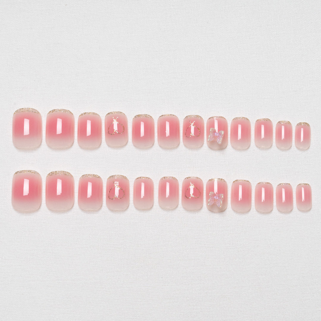 Dekorativer Acryl-Press-On-Nagelkunst-Set