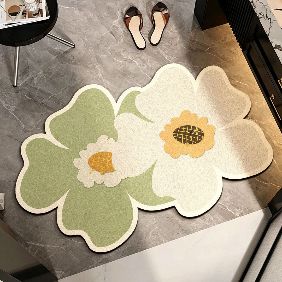 Luxuriöse Blumenmuster-Badematte