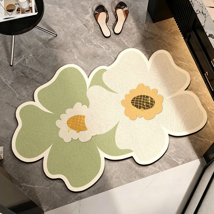 Luxuriöse Blumenmuster-Badematte