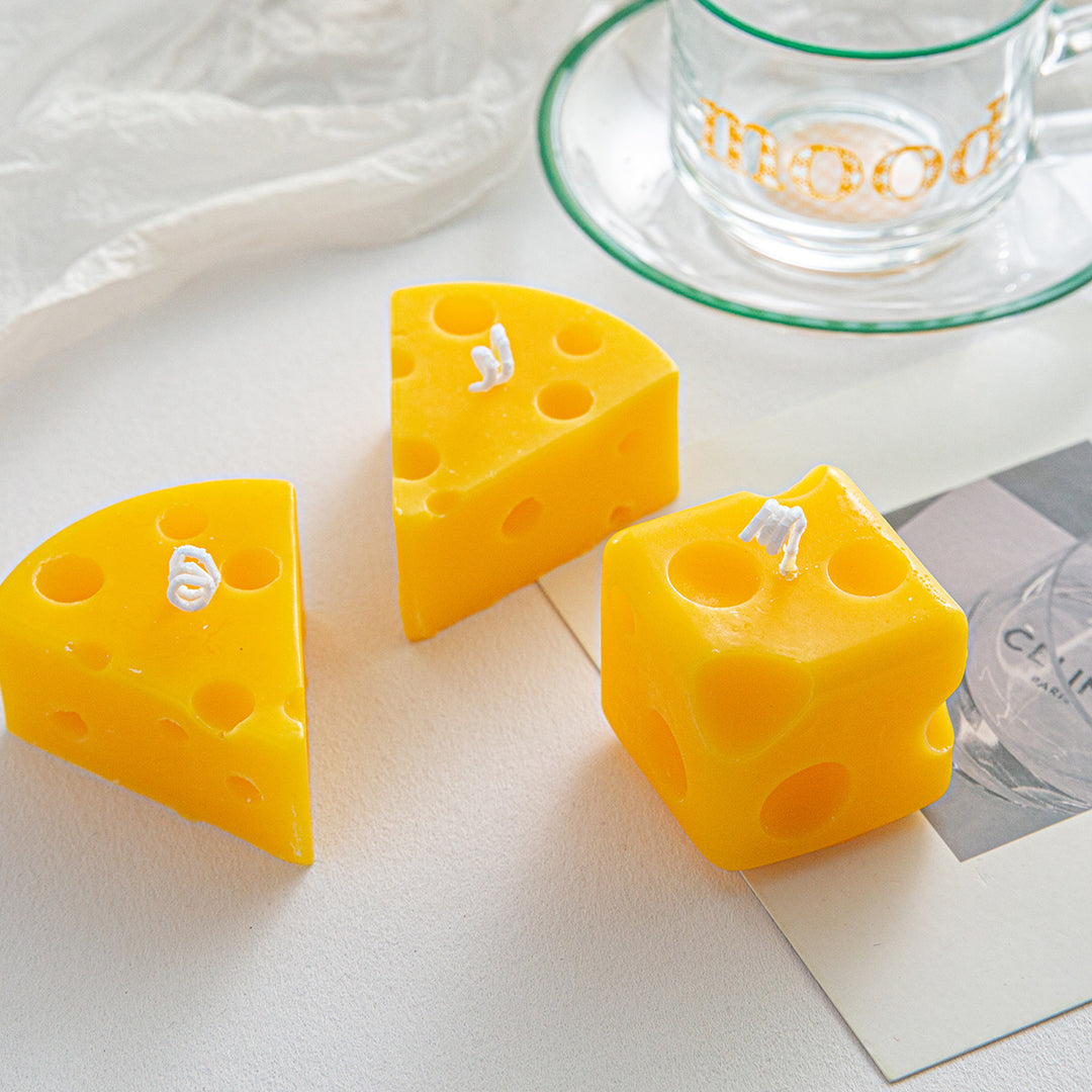 Emmental-Style Wedgesojawachskerze Tischakzent