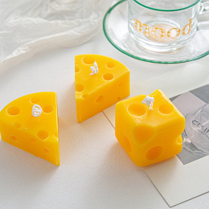 Emmental-Style Wedgesojawachskerze Tischakzent