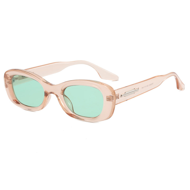 Damen modische Retro-Sonnenbrille mit breitem Rahmen Karnz