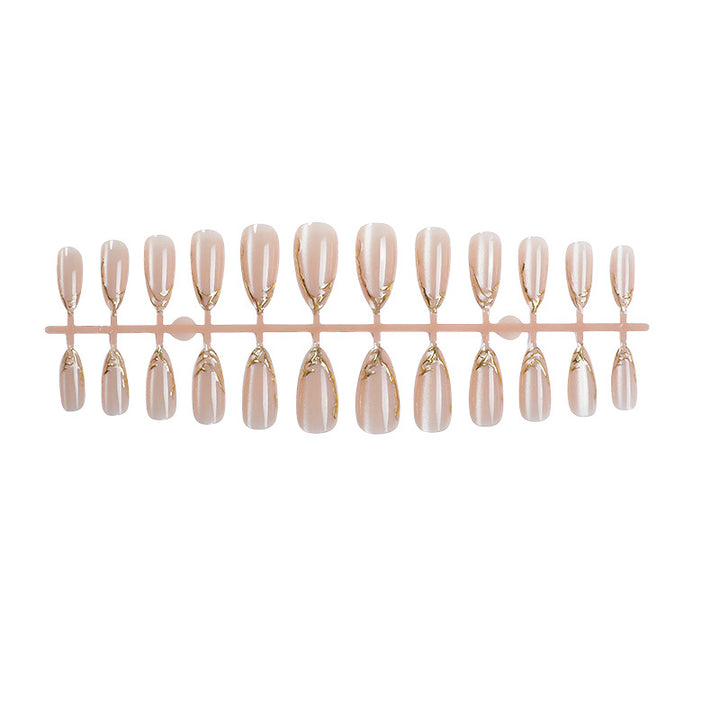 Elegantes Marmor-Effekt-Presse-Nagel-Set Karnz