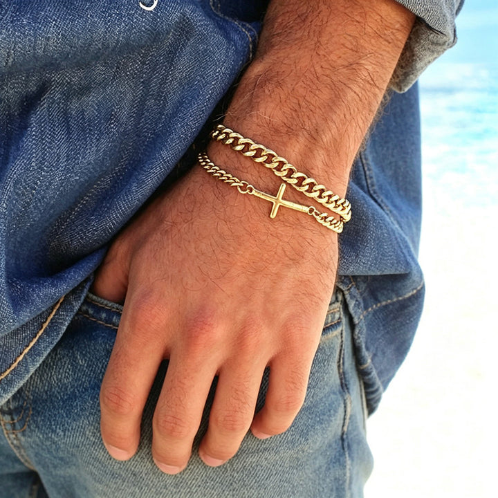 Goldene Kettenarmband Karnz