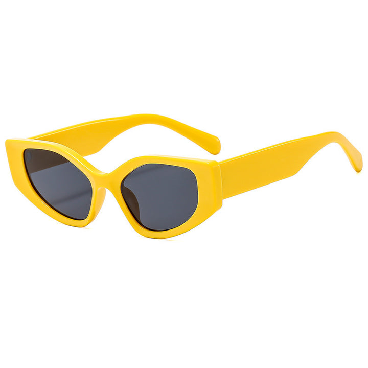 Damen Modische Katzenaugen-Sonnenbrille mit breitem Rahmen Karnz