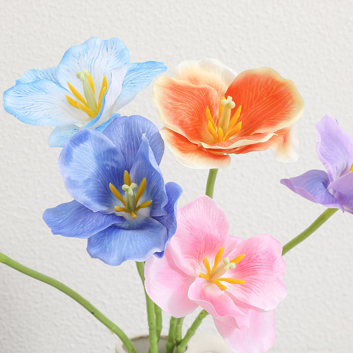 Künstlicher Orchideenblütenzweig mit detailreichen Blüten Karnz