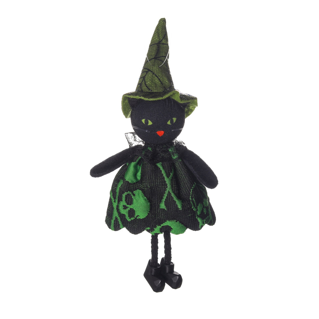 Dekorative Halloween Katze mit Hexenhut