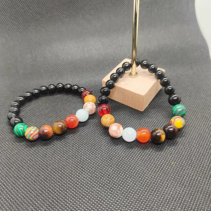Bunte Armband mit Natursteinen Karnz
