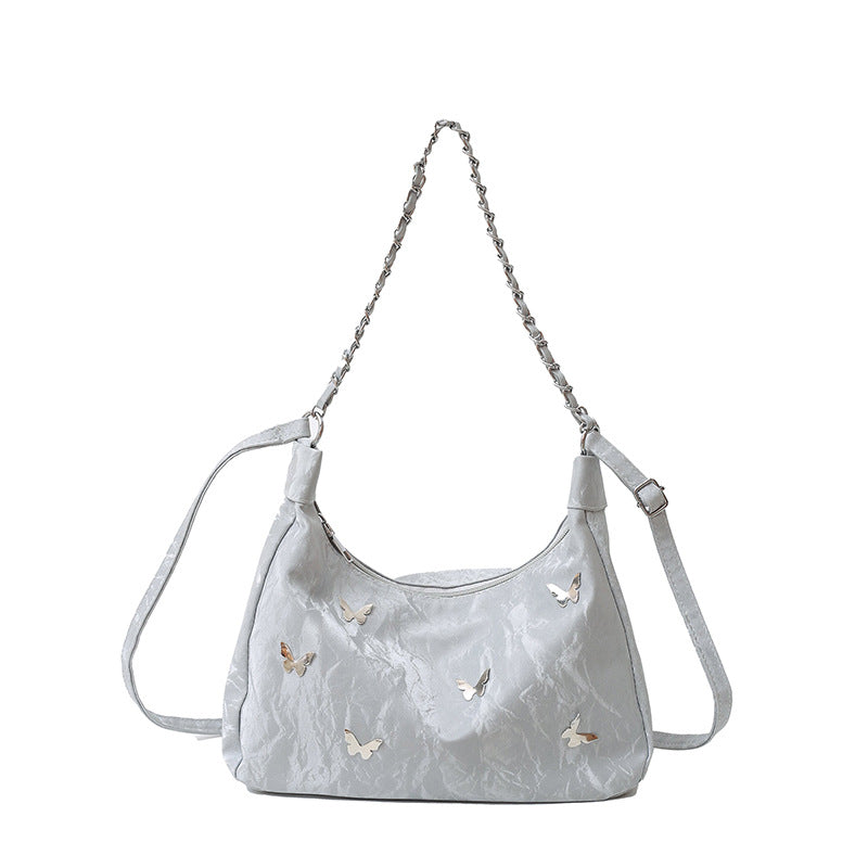 Schmetterlings-verzierte Schultertasche