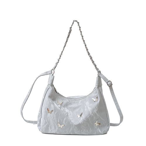 Schmetterlings-verzierte Schultertasche