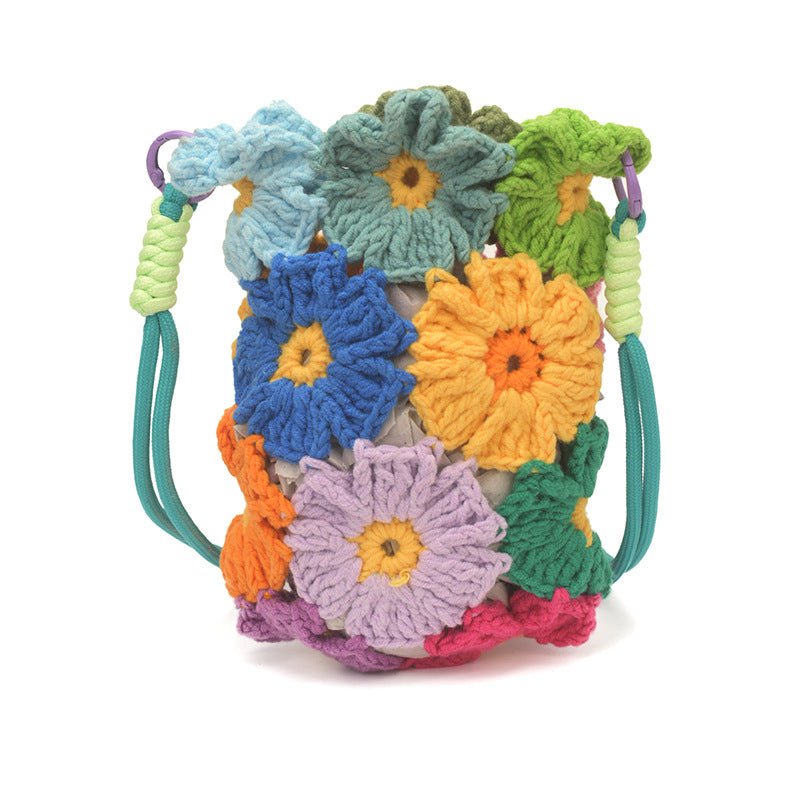 Florale gehäkelte Mini Tasche