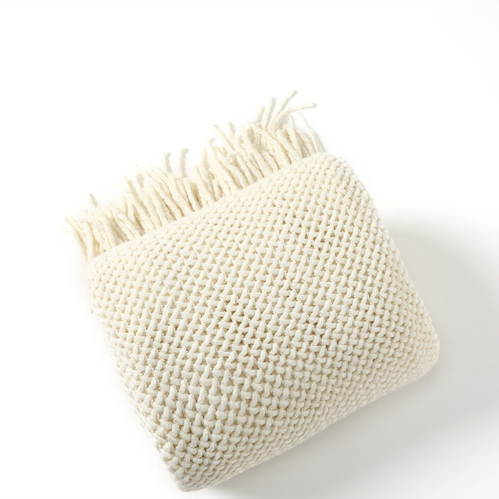 Gewebte Texturierte Strickwurfdecke