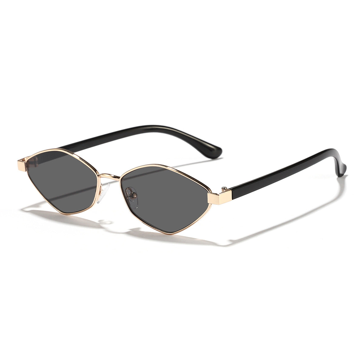 Damen Katzenaugen Sonnenbrille mit braunen Gläsern und elegantem Metallrahmen Karnz