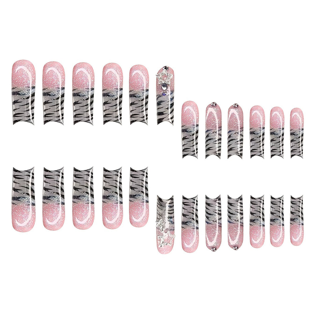 Dekorativer Press-On Nagelset Karnz
