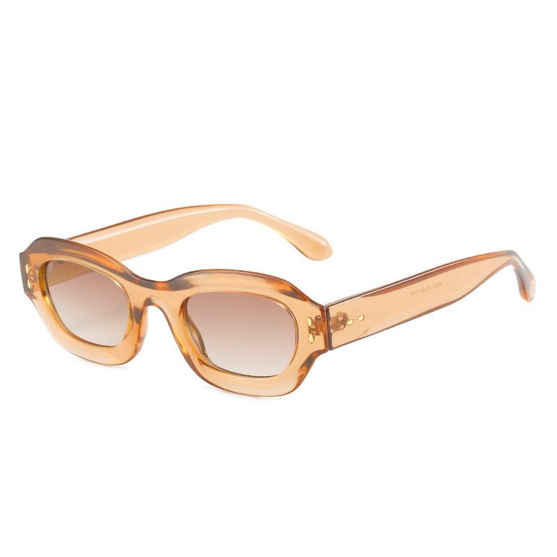 Damen Modische Sonnenbrille im Retro-Stil mit weitem Rahmen Karnz