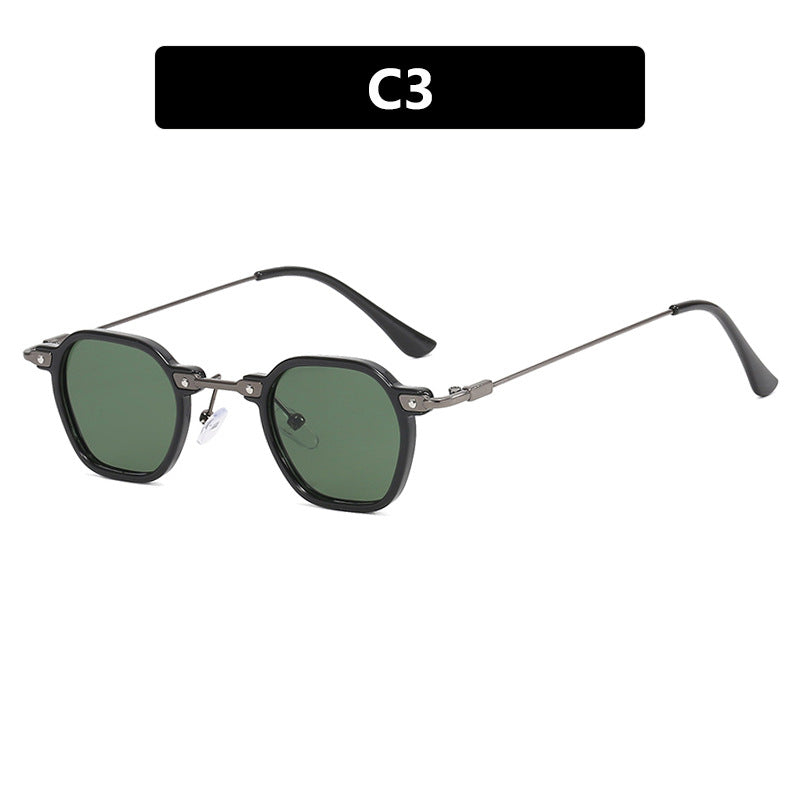 Damen stilvolle Sonnenbrille mit einzigartiger sechseckiger Form und robustem Rahmen Karnz