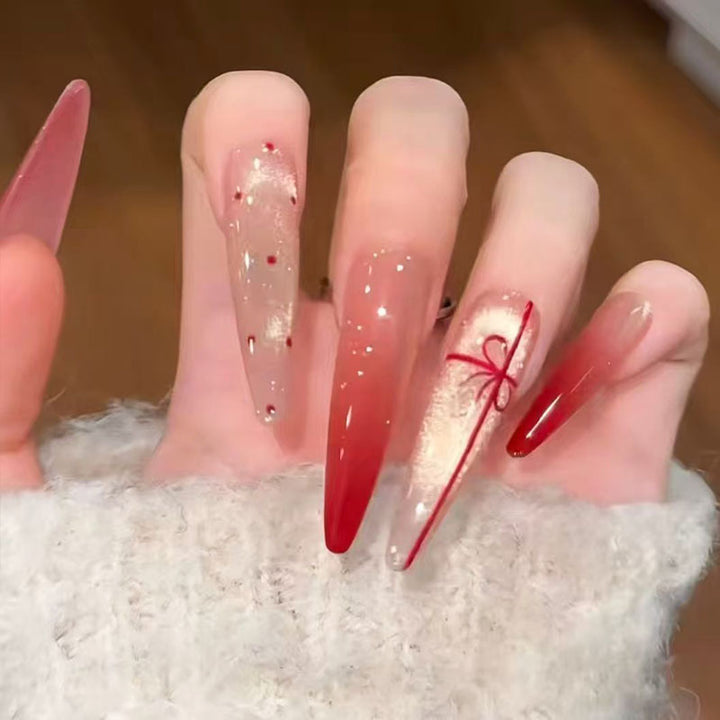Künstlerische Lange Stiletto-Nagelverzierungen Karnz