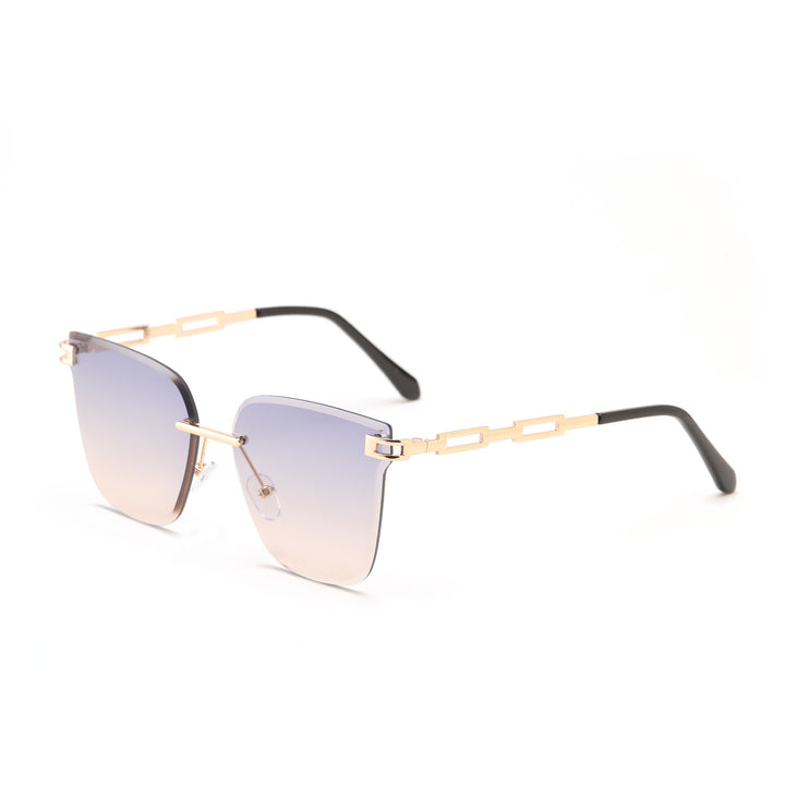 Damen modische Sonnenbrille mit filigranem Rahmen und UV-Schutz Karnz