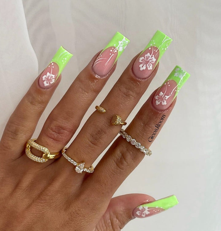 Florale Acrylnagelverzierungen Karnz 1789915564