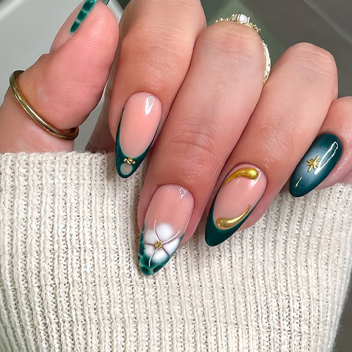 Chic Künstlerische Press-On Nagel Set Karnz