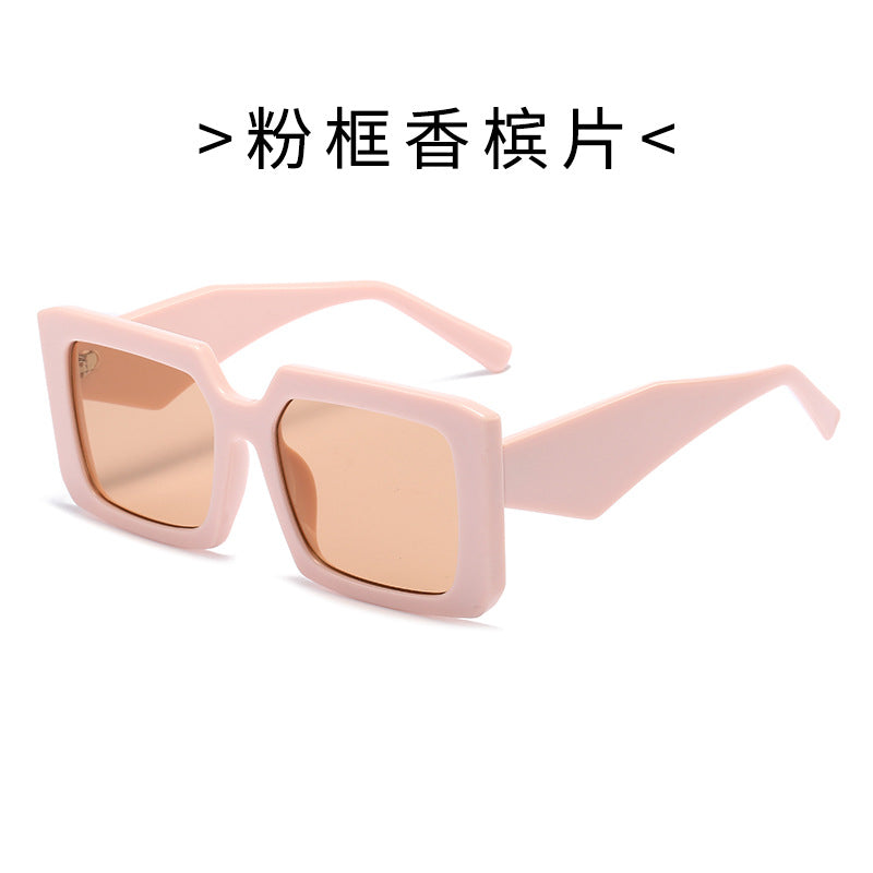 Damen Geometrische Sonnenbrille mit breitem Rahmen Karnz