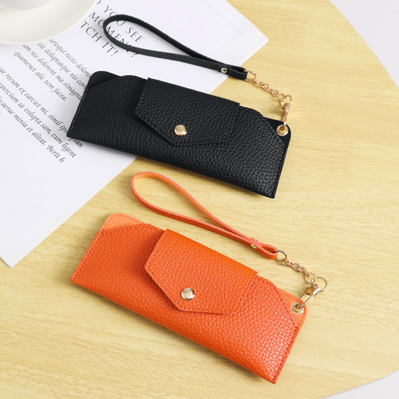 Elegante Texturierte Leder Clutch Tasche