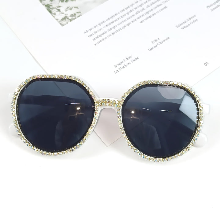 Damen Glitzernde Oversized Sonnenbrille Karnz