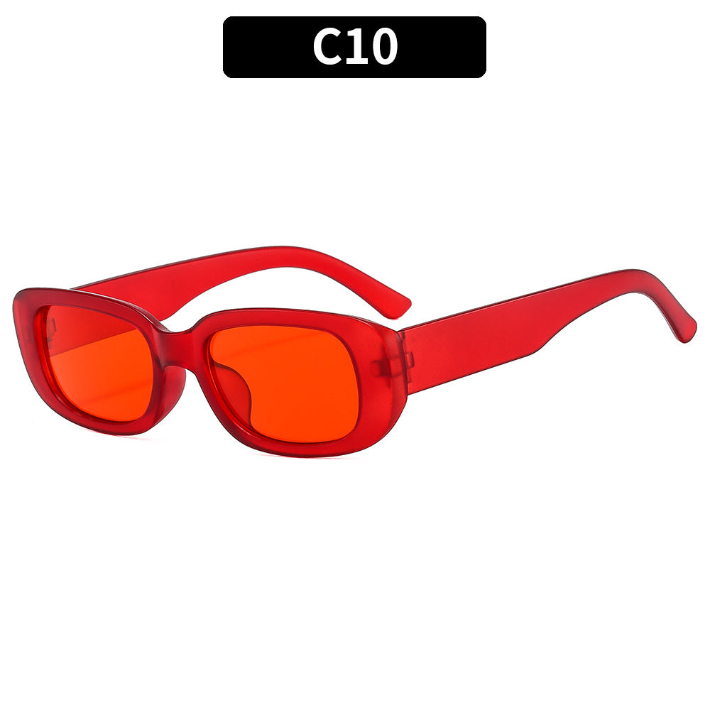 Minimalistische Quadrat Rahmen Sonnenbrille