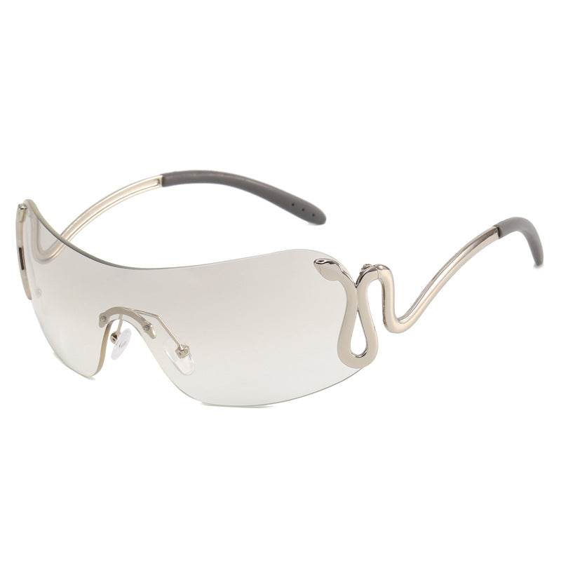 Damen futuristische Sportsonnenbrille mit verspieltem Design Karnz