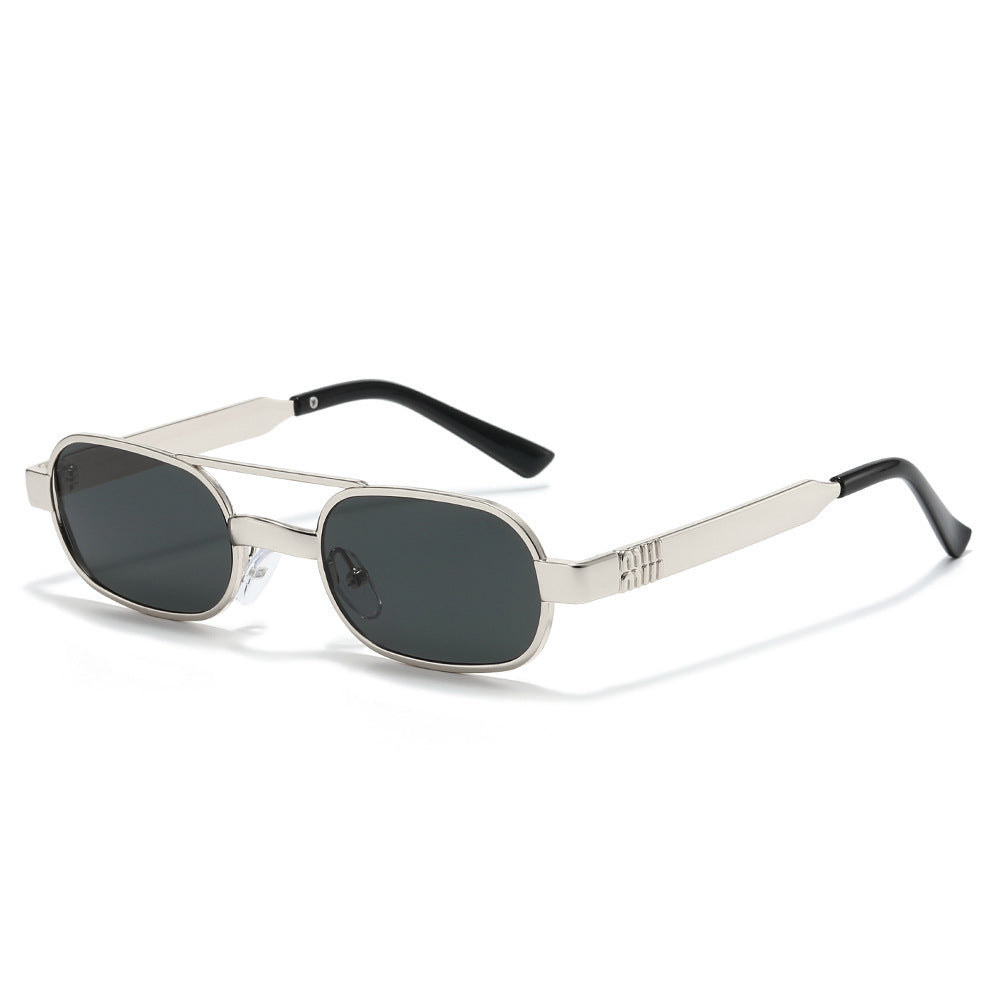 Modebewusste Retro-Ovalrahmen-Sonnenbrille Karnz