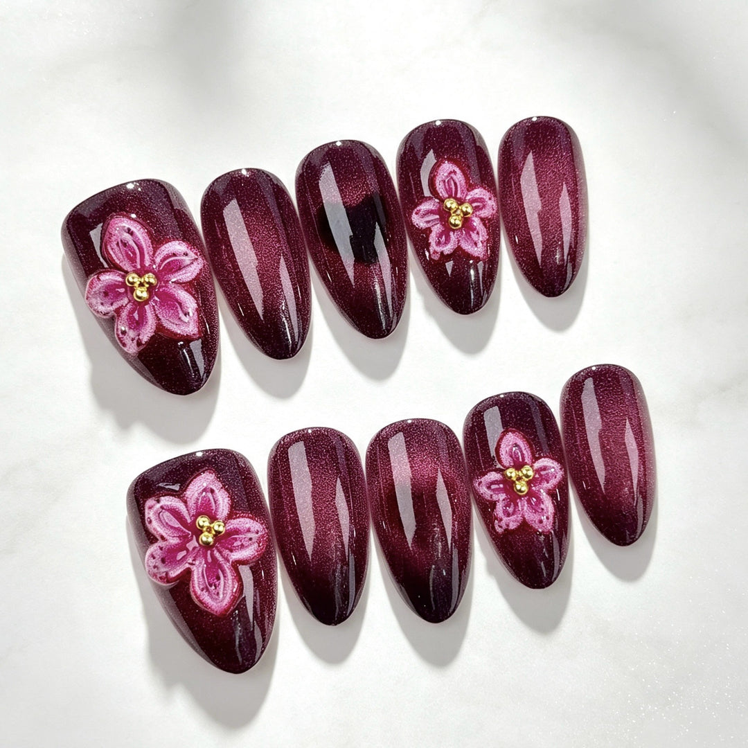 Blumen Press-On Nagelset