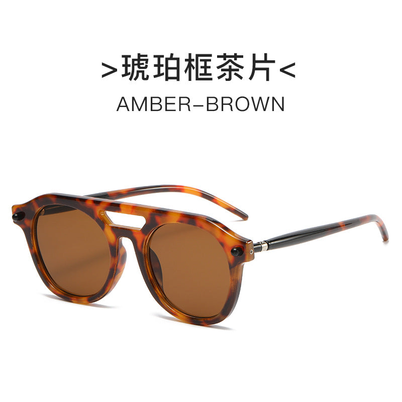 Damen exklusive Sonnenbrille mit auffälligem Schildkrötenmuster und robustem Rahmen Karnz