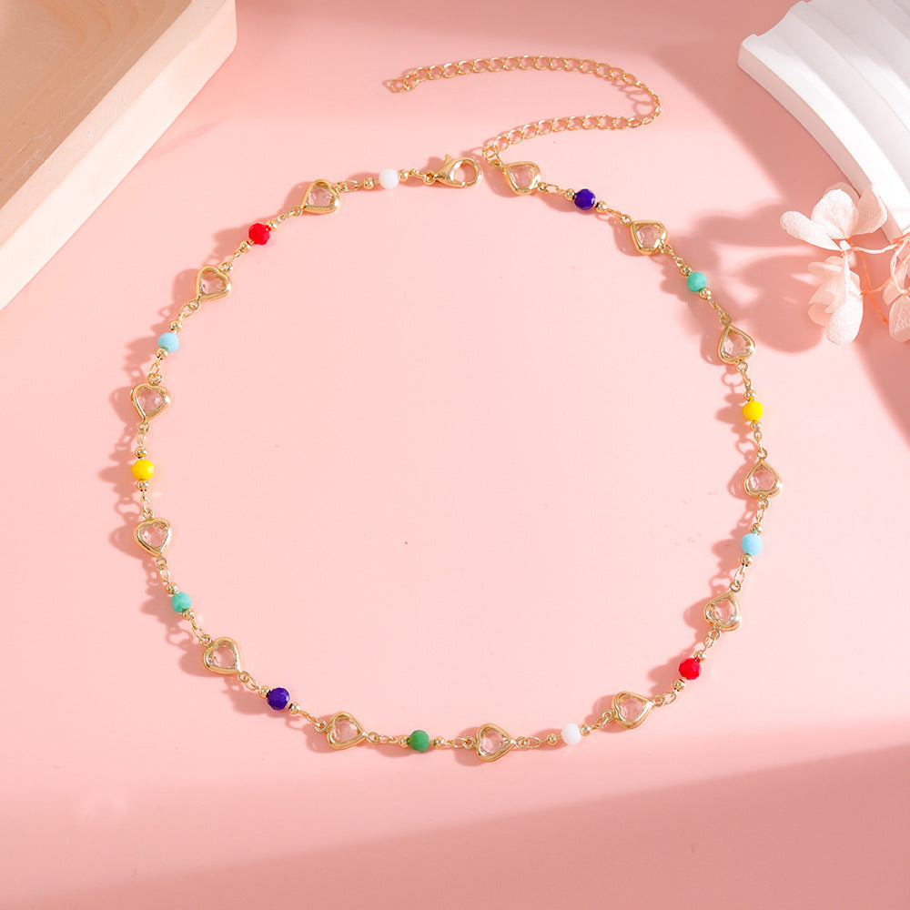 Buntes Herz Charm Armband Karnz