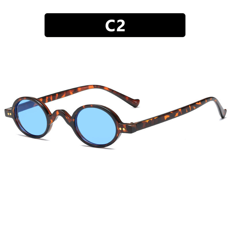 Damen runde Sonnenbrille mit markantem Design und hochwertigem Kunststoffrahmen Karnz
