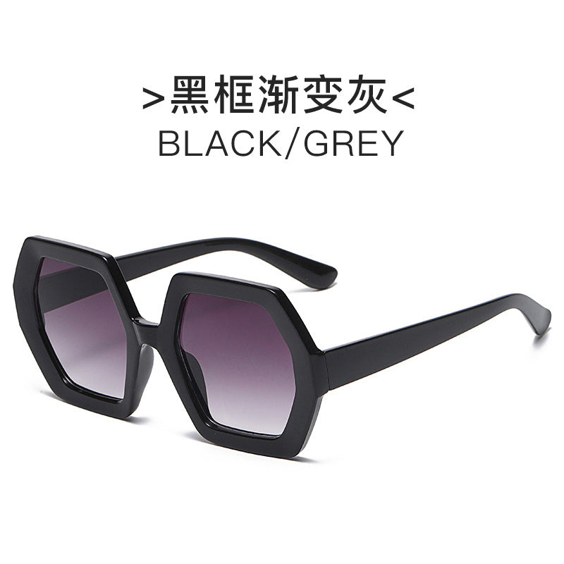 Damen extravagante hexagonale Sonnenbrille Karnz