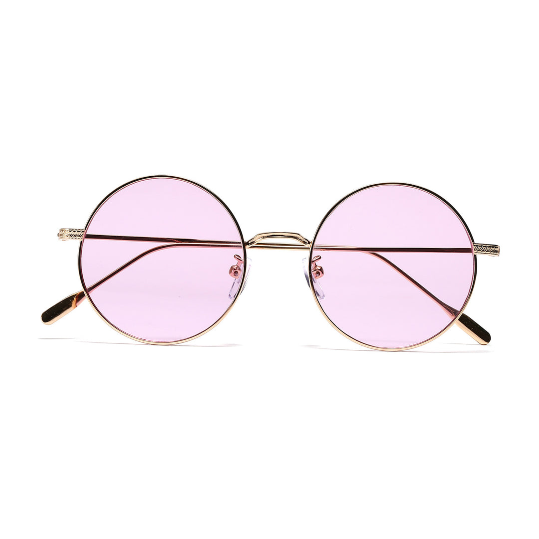 Damen runde modische Sonnenbrille mit glamourösem Rahmen Karnz