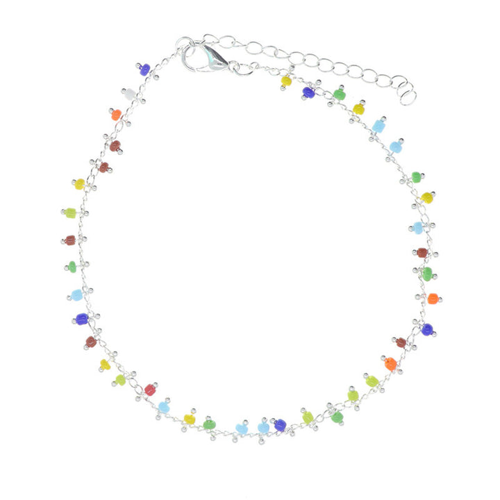 Buntes Perlen-Fußarmband Karnz