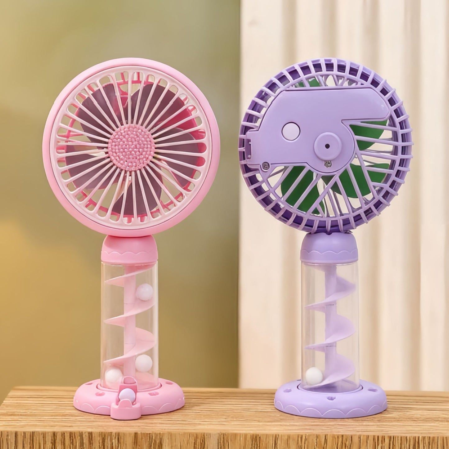 Damen Tragbarer Mini-USB-Ventilator mit kreativem Spiraldesign Karnz
