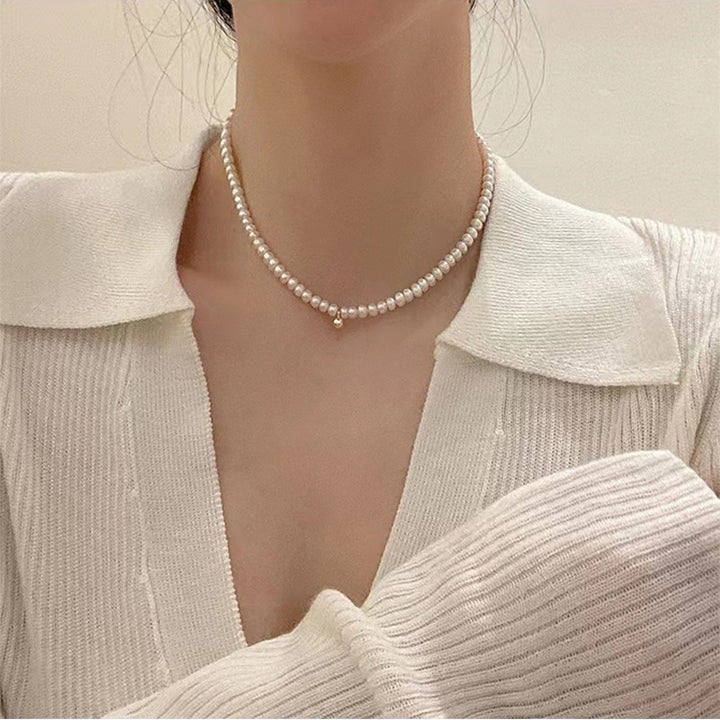 Elegante Perlenbesetzte Choker-Halskette Karnz