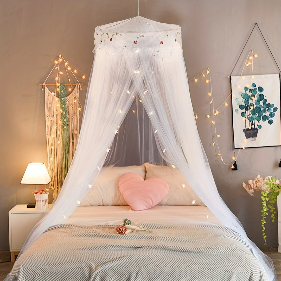 Elegantes Moskitonetz für Himmelbett Karnz